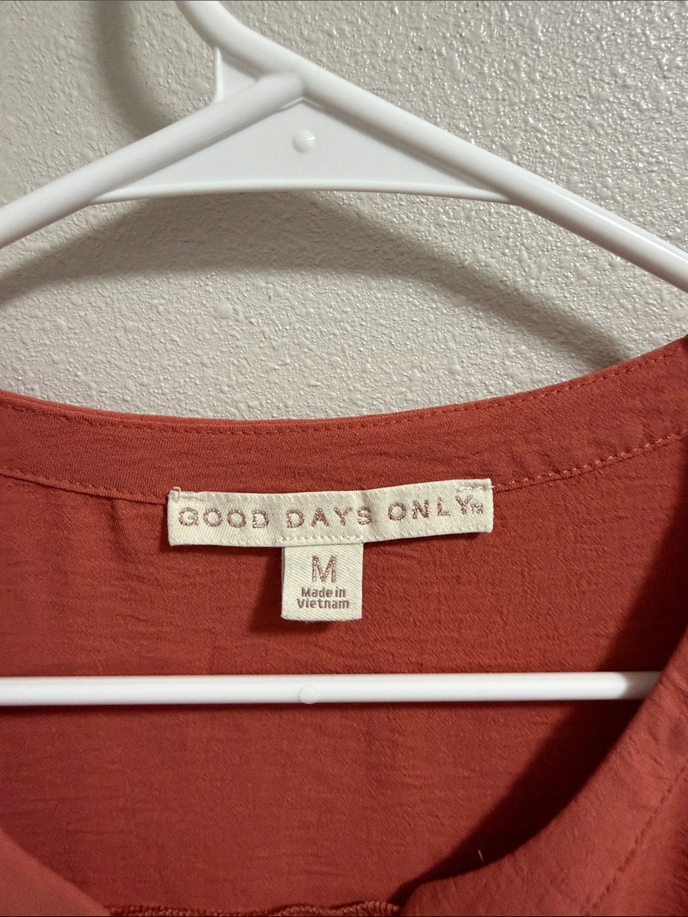 Rust Button-Front Women’s Blouse - Picture 2 of 7